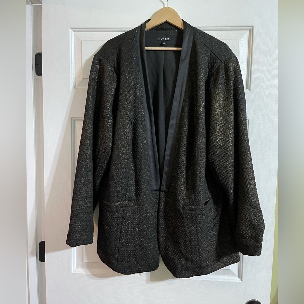 Torrid Black & Gold Blazer